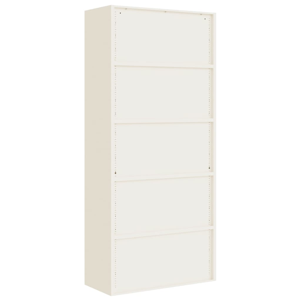 File Cabinet White 90x40x200 cm Steel